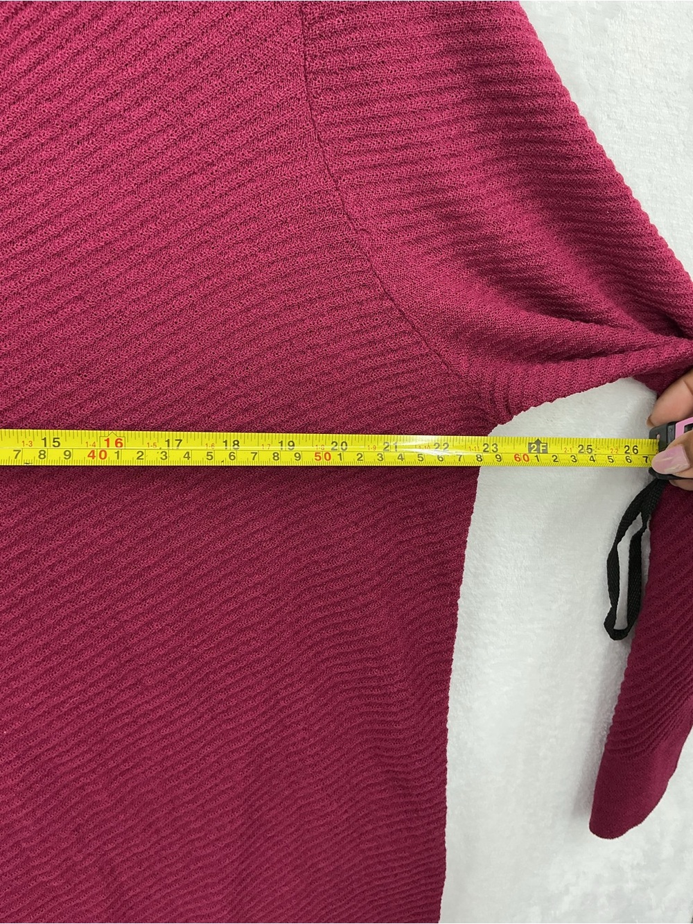 Eileen Fisher V-Neck Tunic Sweater — Berry 923 - Picture 4 of 5
